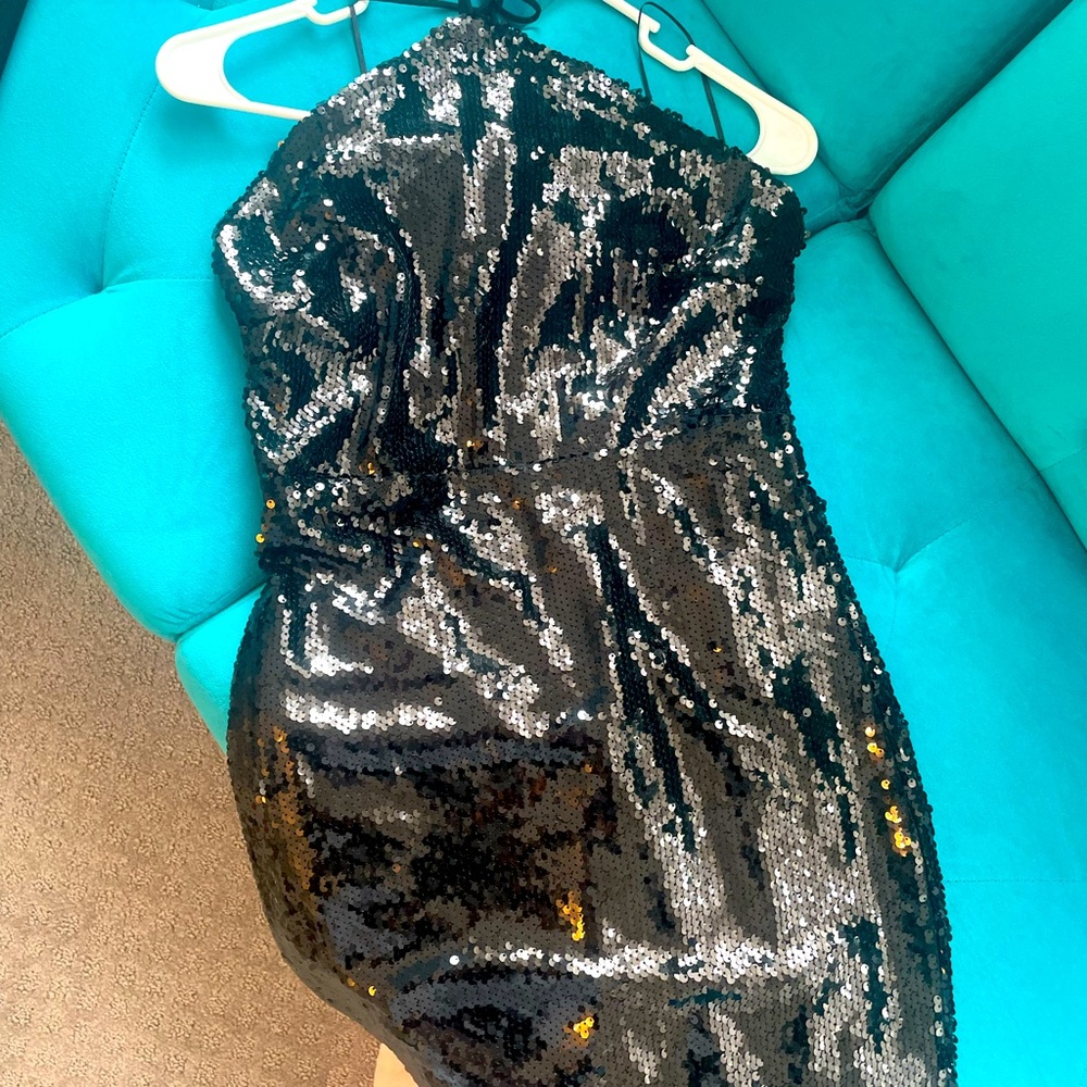 Black Sequin Dress *(plus hidden gift inside)*